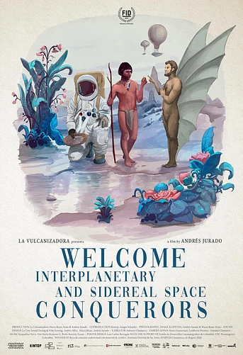 Poster de Bienvenidos Conquistadores Interplanetarios y del espacio sideral
