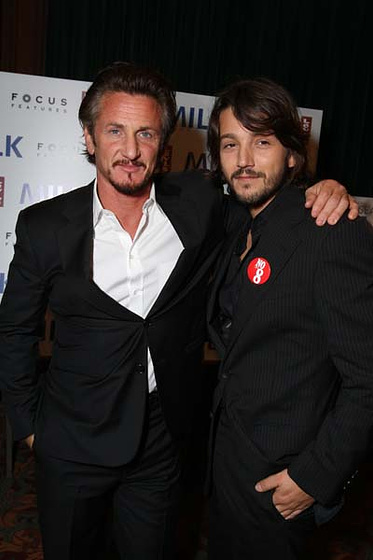 Sean Penn y Diego Luna en Mi Nombre es Harvey Milk (Premiere en San Francisco. Octubre 2008)