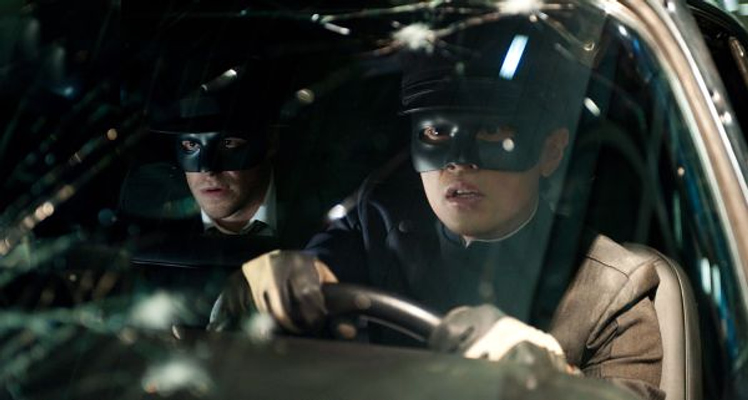 Seth Rogen y Jay Chou en The Green Hornet