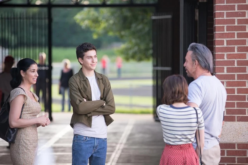Mickey Rourke, Sarah Silverman, Emma Roberts y Nat Wolff en ashby