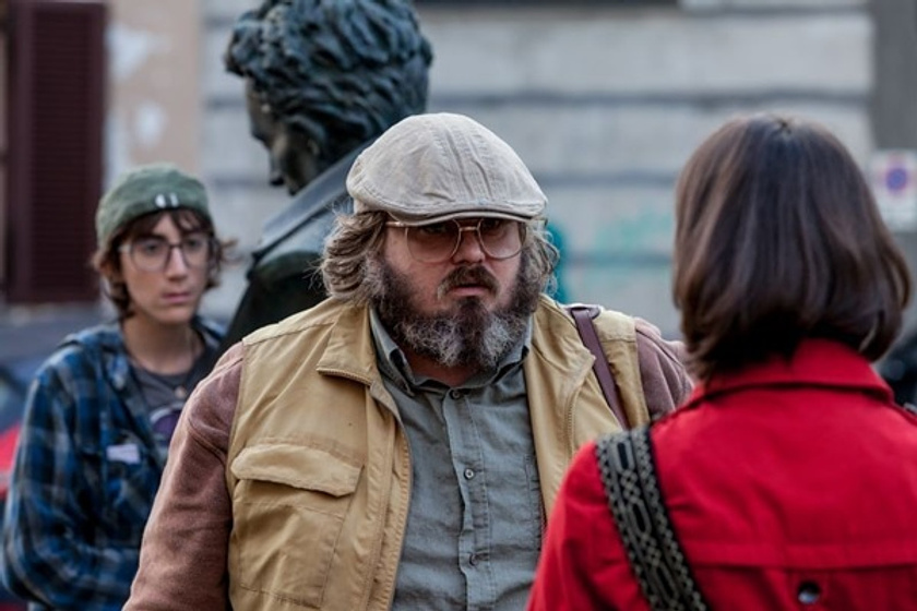 Giuseppe Battiston y Luca Dirodi en El Comandante y la cigüeña