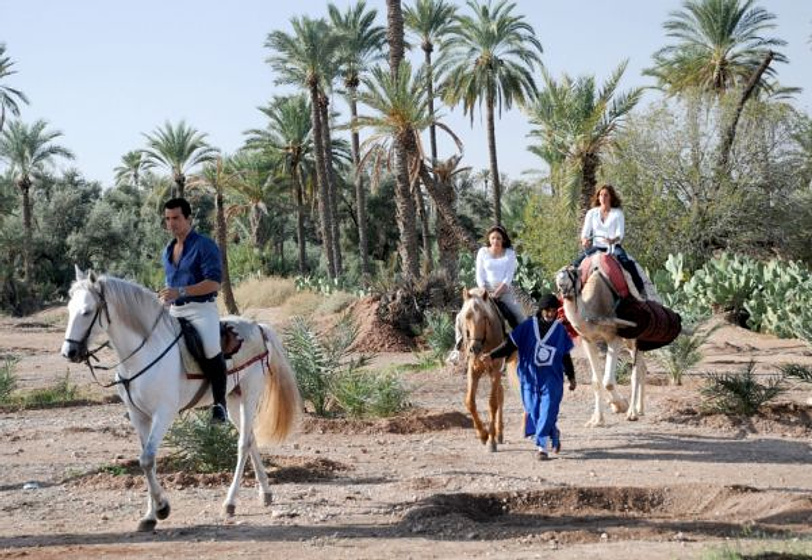 Lena Beyerling, Erol Sander y Christina Plate en Huida a Marrakech