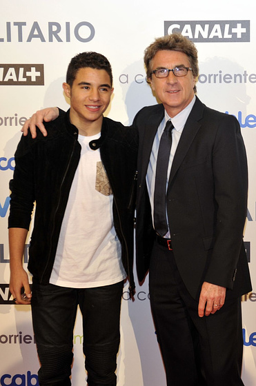 François Cluzet y Samy Seghir en En Solitario (Premiere en Madrid. Diciembre 2013)