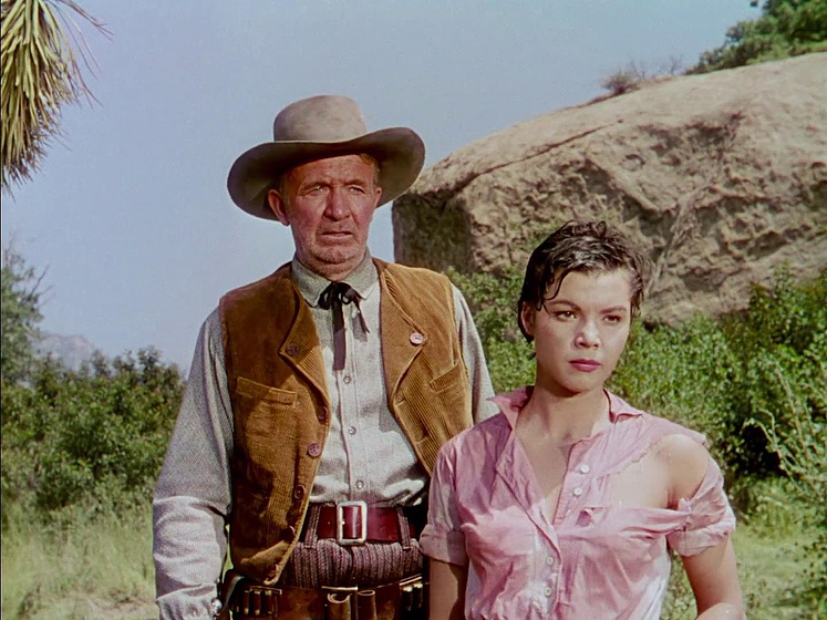 Walter Brennan y Colleen Miller en Entre el Valor y el Dinero