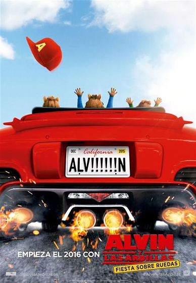 Imagen de Alvin y las ardillas. Fiesta sobre Ruedas (Cartel teaser español)