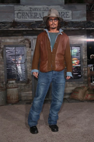 Johnny Depp en Rango (Premiere en Los Angeles. Febrero 2011)