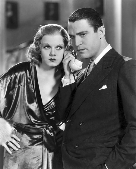 Jean Harlow y Chester Morris en La Pelirroja