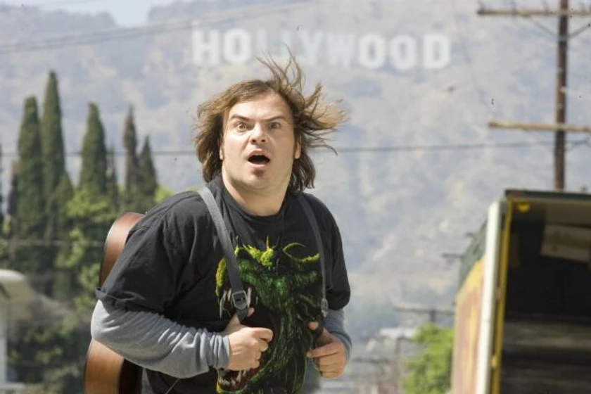 Jack Black en tenacious-d-dando-la-nota