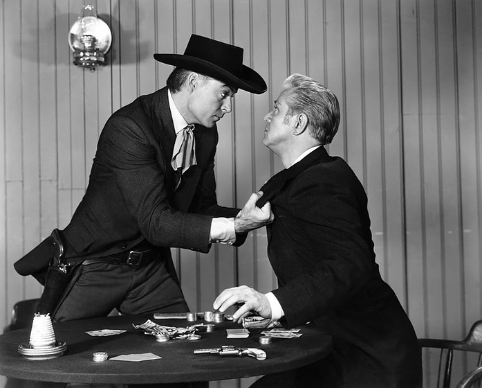 Rory Calhoun y David Brian en Amanecer en Socorro