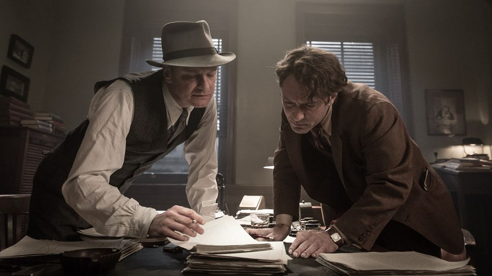 Jude Law y Colin Firth en El Editor de libros