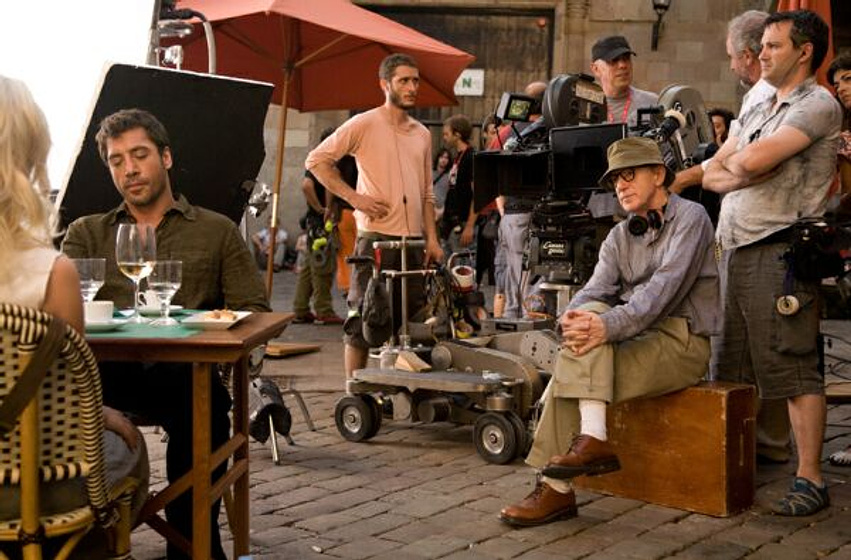 Javier Bardem y Woody Allen en Vicky Cristina Barcelona