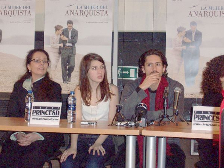 Juan Diego Botto y María Valverde en La Mujer del anarquista (Rueda de prensa en Madrid. Enero 2009)