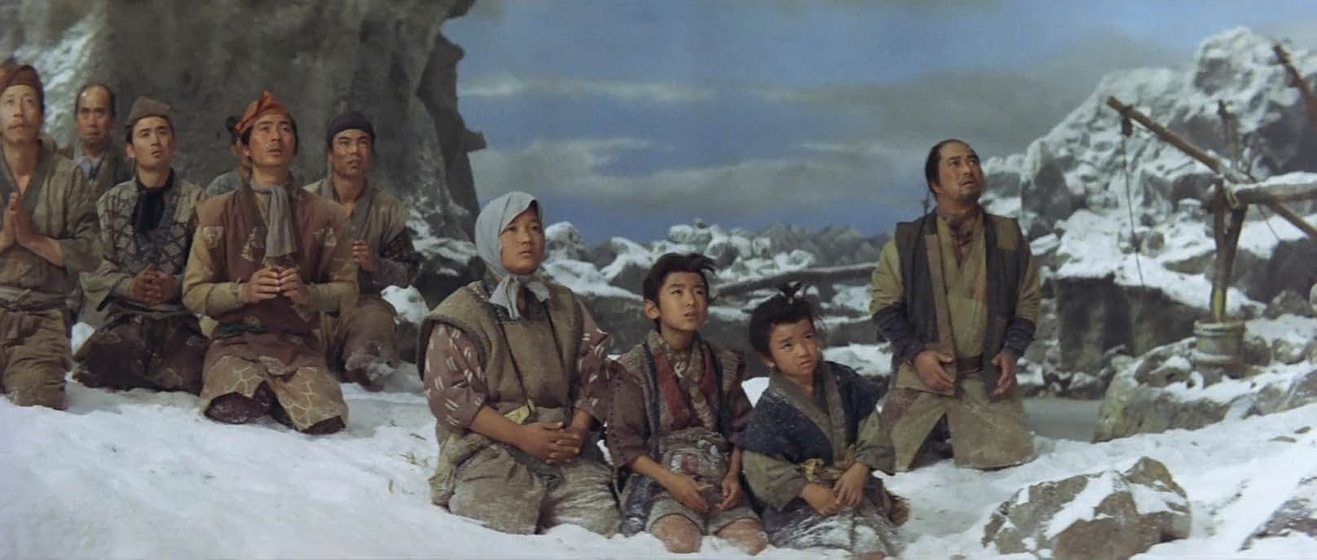 Shinji Hori, Yûzô Hayakawa, Hideki Ninomiya, Yutaro Ban y Muneyuki Nagatomo en Daimajin, La Ira del Dios Diabólico
