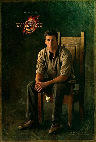 Liam Hemsworth en Los Juegos del Hambre. En Llamas (Cartel promocional)