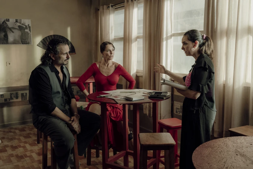 Belén Rueda, Asier Etxeandia y Paula Palacios en amor-de-dios (Rodaje)