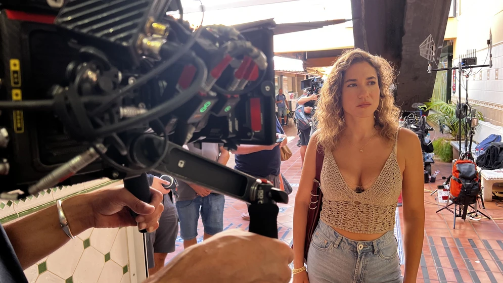 Elena Martínez en aullar (Rodaje)