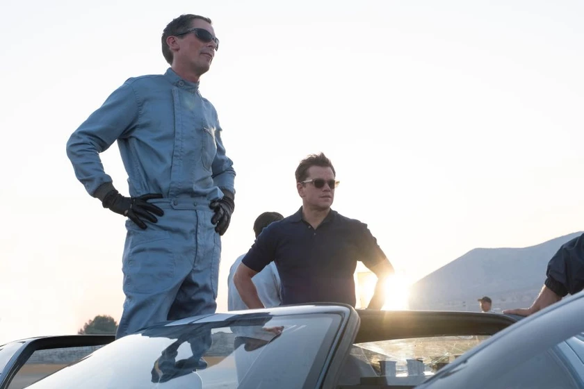 Christian Bale y Matt Damon en le-mans-66