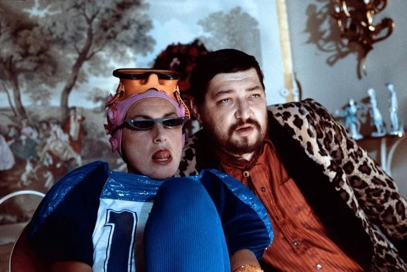 Nicole Heesters y Rainer Werner Fassbinder en kamikaze-1989