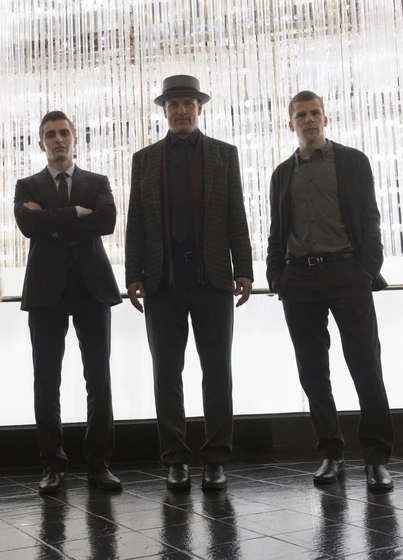 Woody Harrelson, Jesse Eisenberg y Dave Franco en Ahora me ves 2