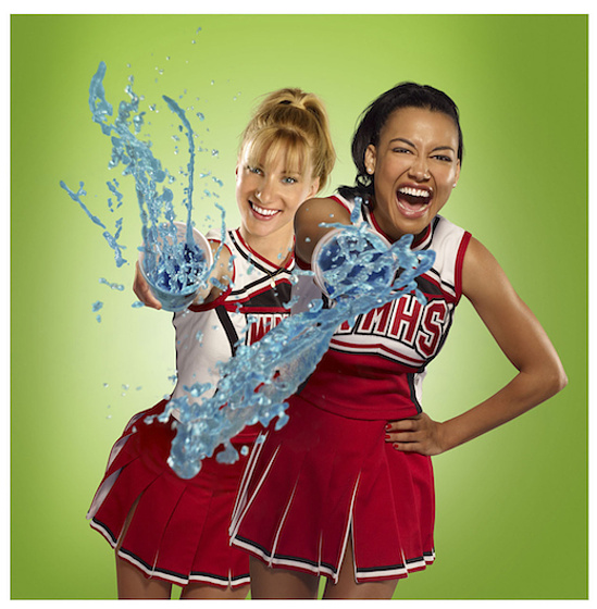 Naya Rivera y Heather Morris en Glee