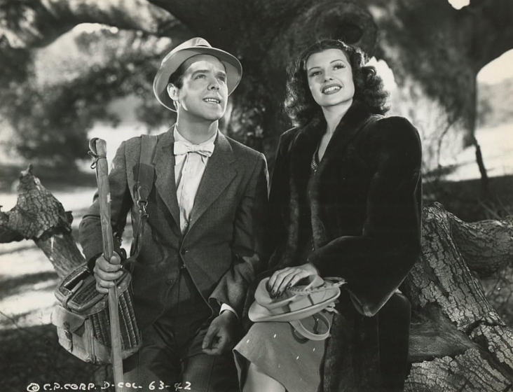 Rita Hayworth y Arthur Lake en Blondie on a Budget