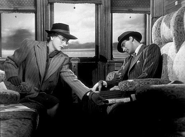 Cary Grant y Joan Fontaine en Sospecha