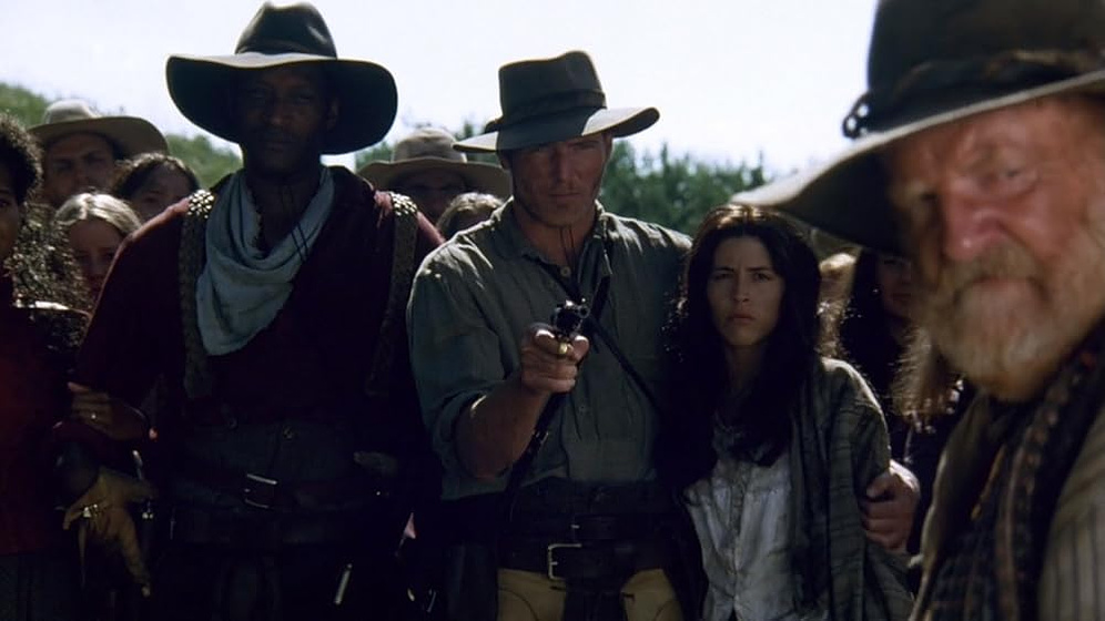 Christopher Reeve, Tony Todd, Chris Wiggins y Nancy Sorel en Zorro Negro