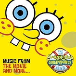 Carátula de la banda de sonido de Bob Esponja. La Película
