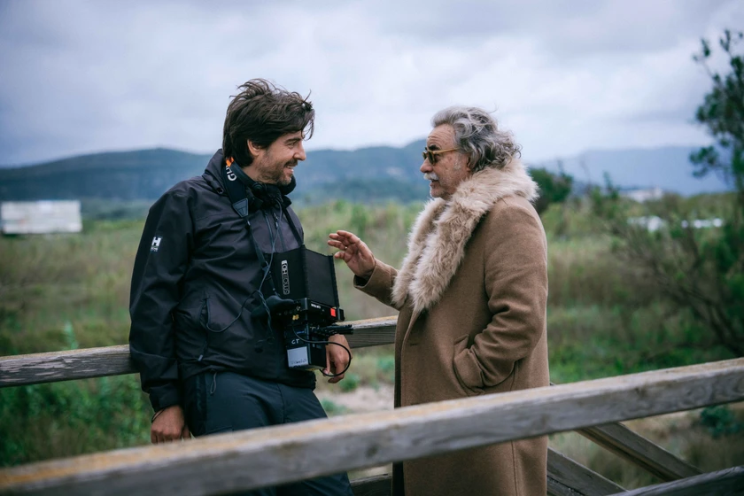 Eduard Fernández y Roberto Bueso en el-mal-padre (Rodaje)