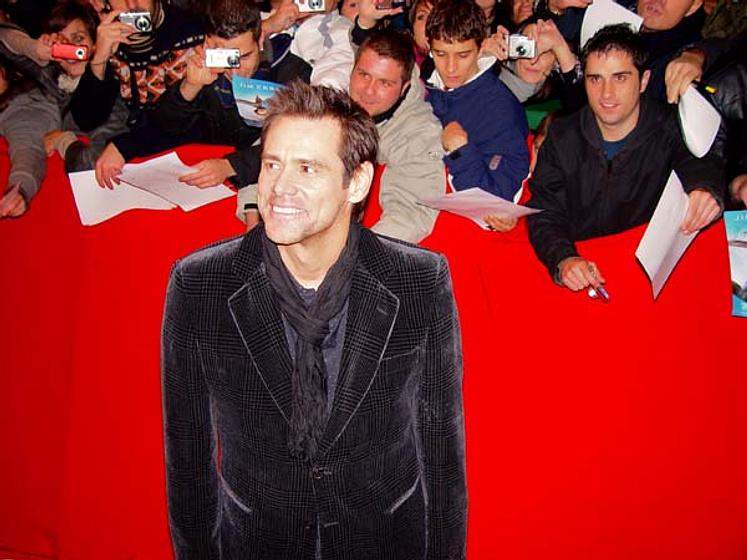 Jim Carrey en Di que sí (Photocall en Madrid. Diciembre 2008)