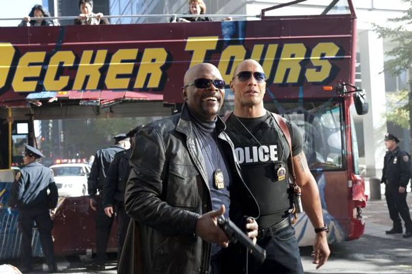 Samuel L. Jackson y Dwayne Johnson en Los Otros Dos