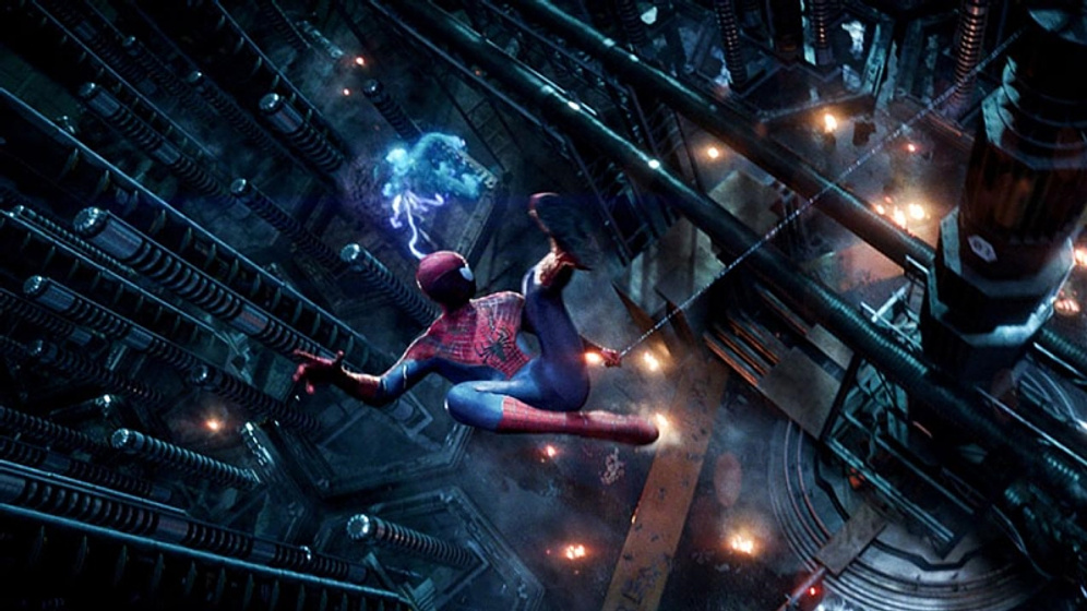 Jamie Foxx y Andrew Garfield en The Amazing Spider-Man 2: El Poder de Electro