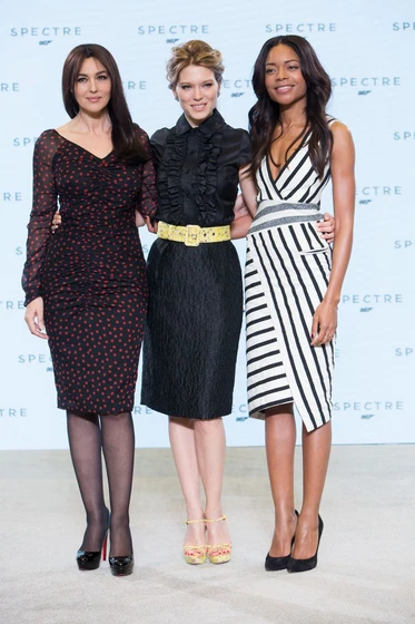 Monica Bellucci, Naomie Harris y Léa Seydoux en Spectre (Presentación en Londres. Diciembre 2014)