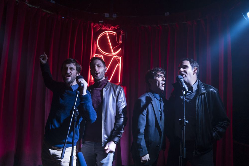 Raúl Arévalo, Raúl Jiménez, Dani Rovira y Jorge Usón en Voy a pasármelo Bien