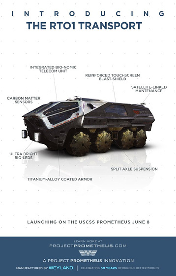 Imagen de Prometheus (Cartel promocional RT01 Transport)