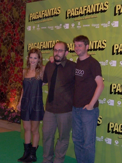 Borja Cobeaga, Sabrina Garciarena y Gorka Otxoa en pagafantas