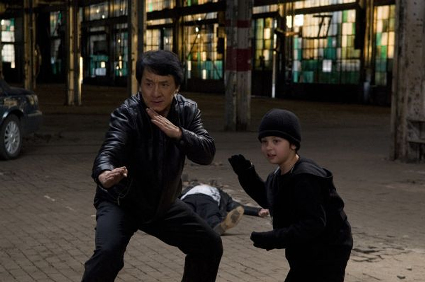Jackie Chan y Will Shadley en El Super canguro