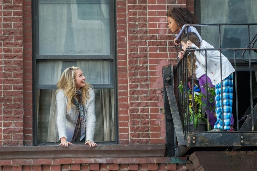 Cameron Diaz y Quvenzhané Wallis en annie-2014