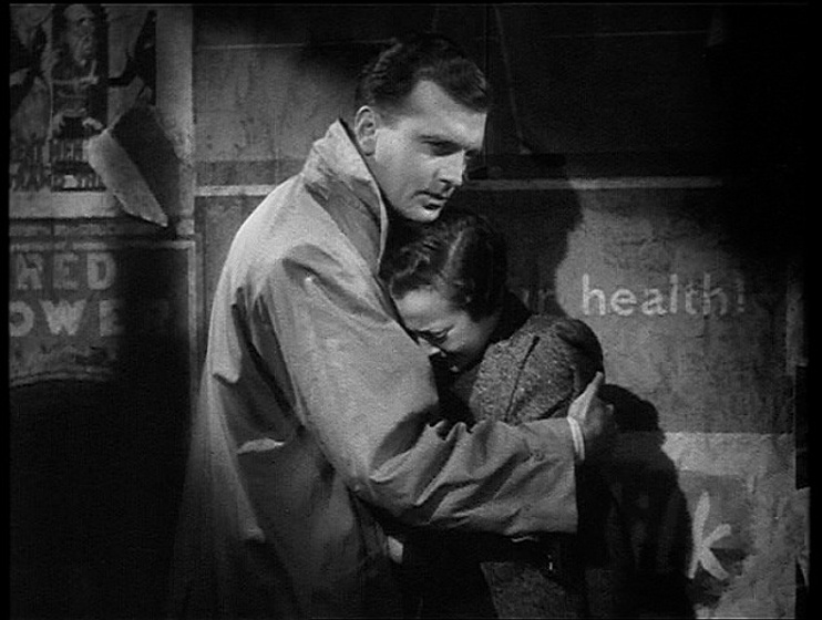 Sylvia Sidney y John Loder en Sabotaje [La Mujer Solitaria]