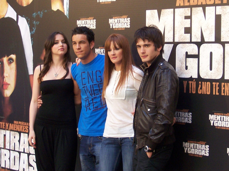 Ana de Armas, Mario Casas y Yon González en Mentiras y Gordas (Rueda de prensa en Madrid. Marzo 2009)