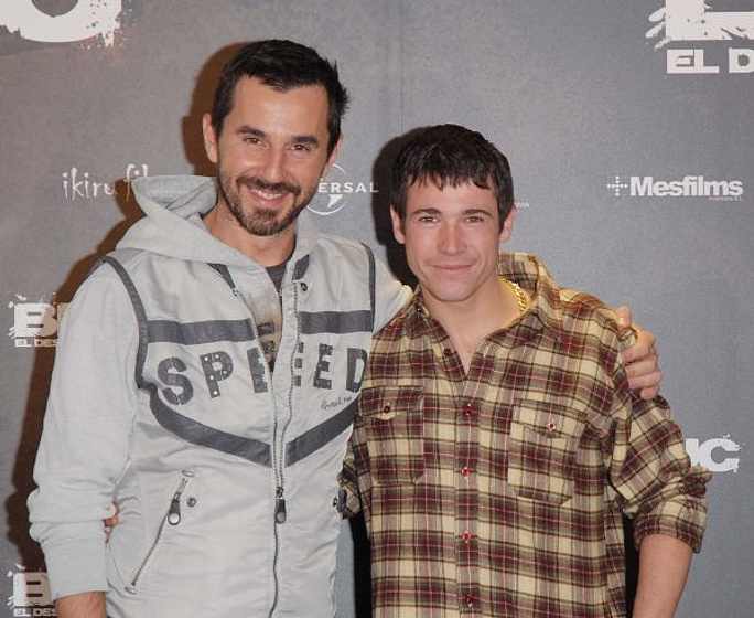 Juan José Ballesta y Santi Millán en Bruc. El Desafío (Photocall en Madrid. Diciembre 2010)