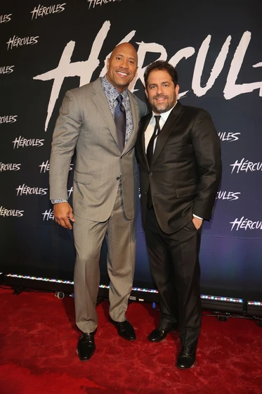 Brett Ratner y Dwayne Johnson en hercules (Premiere en Mexico. Agosto 2014)