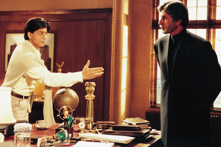 Shah Rukh Khan y Amitabh Bachchan en mohabbatein