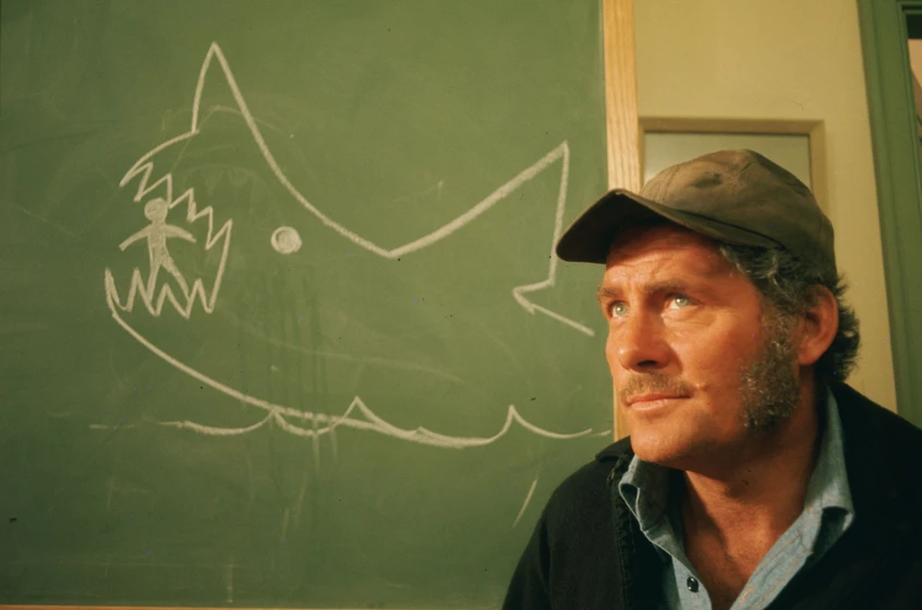 Robert Shaw en tiburon