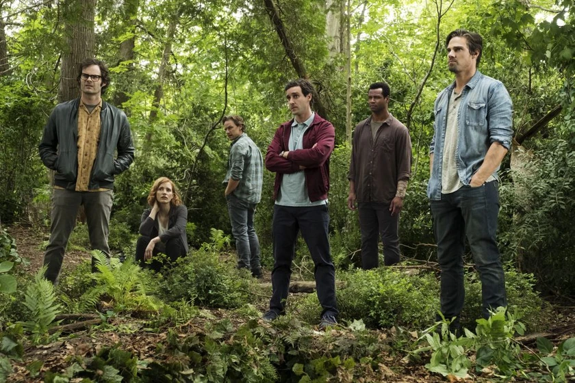 James Ransone, James McAvoy, Bill Hader, Jessica Chastain, Isaiah Mustafa y Jay Ryan en it-capitulo-2