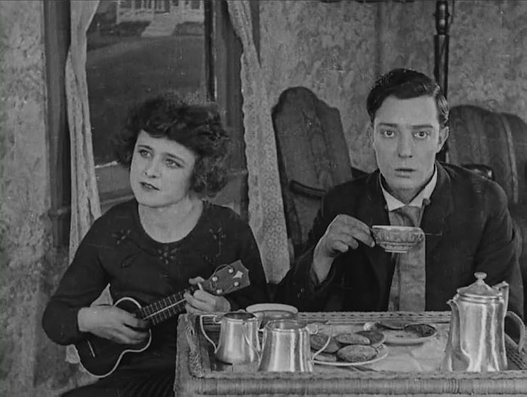 Buster Keaton y Bartine Burkett en El Guardaespaldas