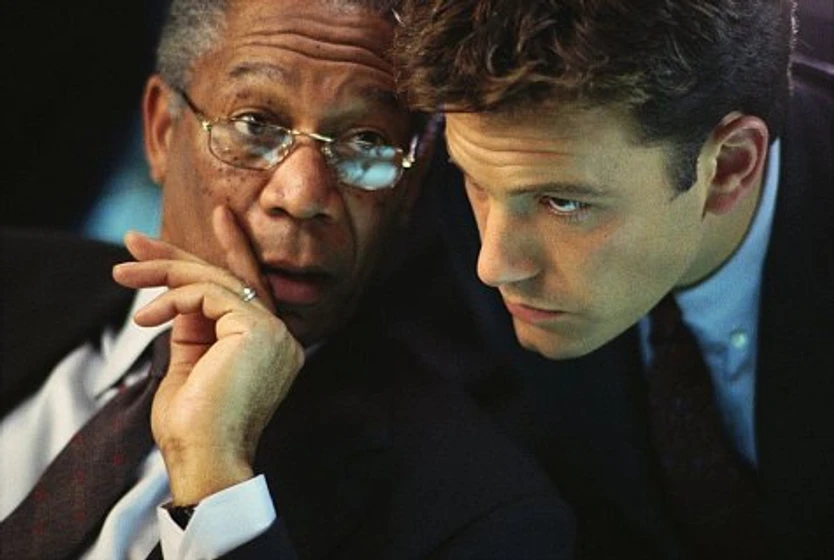 Morgan Freeman y Ben Affleck en panico-nuclear