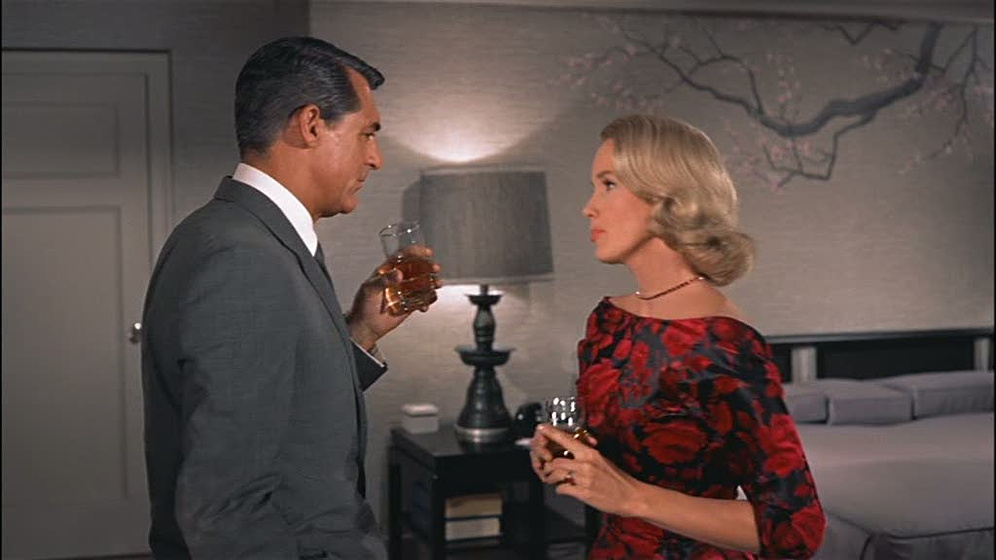 Cary Grant y Eva Marie Saint en Con la muerte en los talones