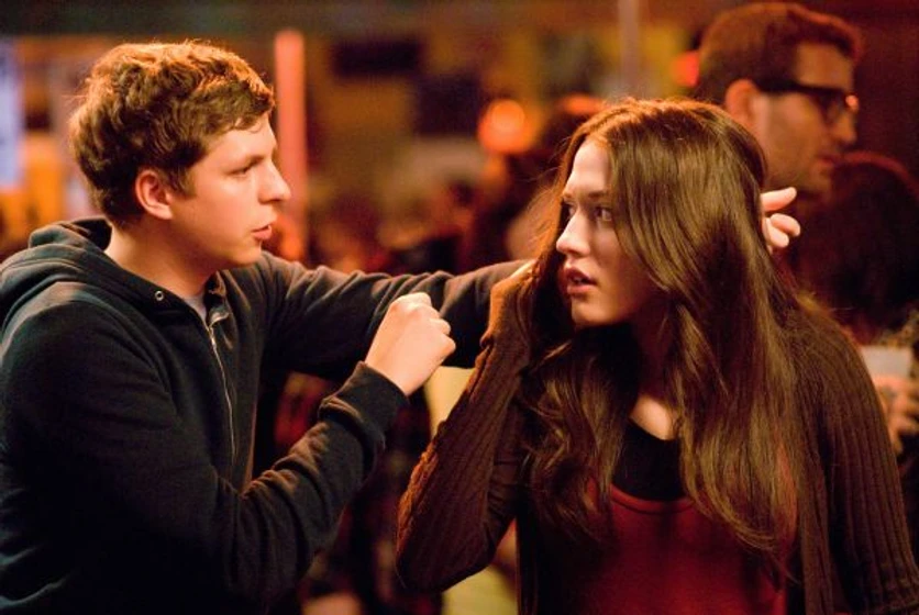 Kat Dennings y Michael Cera en nick-y-norah-una-noche-de-musica-y-amor