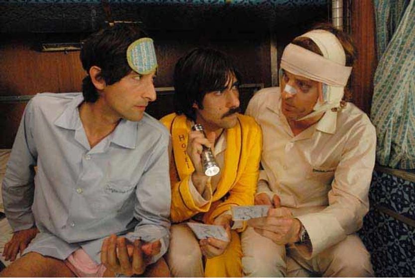Owen Wilson, Adrien Brody y Jason Schwartzman en viaje-a-darjeeling